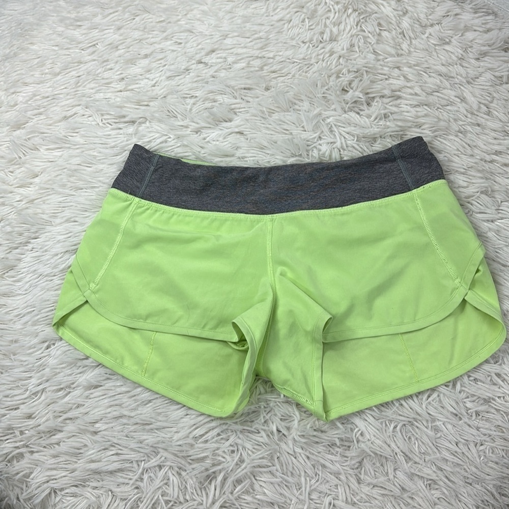 Lululemon Run: Speed Short *4-way Stretch Clear Mint / Heathered Slate